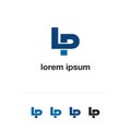 LP PL Letter base Logo, Monogram Design Vector typographic Concept.