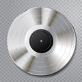 LP vinyl platinum black Royalty Free Stock Photo