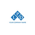 LPD letter logo design on white background. LPD creative initials letter logo concept. LPD letter design Royalty Free Stock Photo