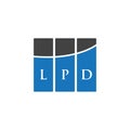 LPD letter logo design on WHITE background. LPD creative initials letter logo concept. LPD letter design