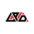 LPD triangle letter logo design with triangle shape. LPD triangle logo design monogram. LPD triangle vector logo template with red Royalty Free Stock Photo