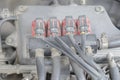 Lpg car injectors in old car engine Royalty Free Stock Photo