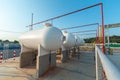 Lpg gas tank industrial plant. Royalty Free Stock Photo