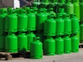 Lpg gass bottles green new many