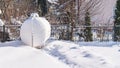 LPG tank at the house in snowy winter Royalty Free Stock Photo