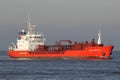 LPG tanker CORAL MEANDRA on the river Elbe Royalty Free Stock Photo