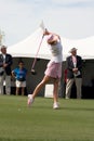 LPGA golfer Paula Creamer tees off Royalty Free Stock Photo