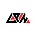 LPH triangle letter logo design with triangle shape. LPH triangle logo design monogram. LPH triangle vector logo template with red Royalty Free Stock Photo