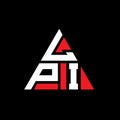LPI triangle letter logo design with triangle shape. LPI triangle logo design monogram. LPI triangle vector logo template with red Royalty Free Stock Photo