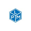LPM letter logo design on black background. LPM creative initials letter logo concept. LPM letter design