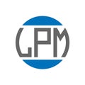 LPM letter logo design on white background. LPM creative initials circle logo concept. LPM letter design