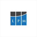 LPM letter logo design on WHITE background. LPM creative initials letter logo concept. LPM letter design