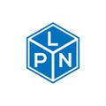 LPN letter logo design on black background. LPN creative initials letter logo concept. LPN letter design Royalty Free Stock Photo