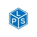 LPS letter logo design on black background. LPS creative initials letter logo concept. LPS letter design