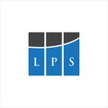 LPS letter logo design on WHITE background. LPS creative initials letter logo concept. LPS letter design