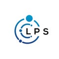 LPS letter technology logo design on white background. LPS creative initials letter IT logo concept. LPS letter design