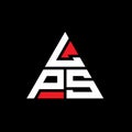 LPS triangle letter logo design with triangle shape. LPS triangle logo design monogram. LPS triangle vector logo template with red Royalty Free Stock Photo