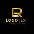 LR Initial letter abstract logo vector Royalty Free Stock Photo