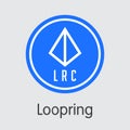 LRC - Loopring. The Icon of Money or Market Emblem.