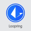 LRC - Loopring. The Icon of Coin or Market Emblem.