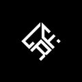 LRF letter logo design on black background. LRF creative initials letter logo concept. LRF letter design