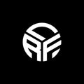 LRF letter logo design on black background. LRF creative initials letter logo concept. LRF letter design