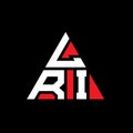 LRI triangle letter logo design with triangle shape. LRI triangle logo design monogram. LRI triangle vector logo template with red Royalty Free Stock Photo