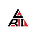 LRI triangle letter logo design with triangle shape. LRI triangle logo design monogram. LRI triangle vector logo template with red Royalty Free Stock Photo