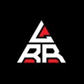 LRR triangle letter logo design with triangle shape. LRR triangle logo design monogram. LRR triangle vector logo template with red Royalty Free Stock Photo