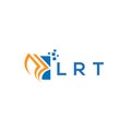 LRT credit repair accounting logo design on WHITE background. LRT creative initials Growth graph letter logo concept. LRT business