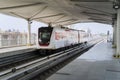 LRT Jakarta train arriving at Velodrome train station