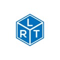 LRT letter logo design on black background. LRT creative initials letter logo concept. LRT letter design