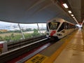 LRT Train at the Station Royalty Free Stock Photo