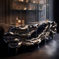 Ls3 Silver Console: Dark, Moody Landscape Inspired Home Furniture
