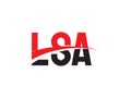 LSA Letter Initial Logo Design Royalty Free Stock Photo
