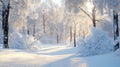 lscape snow and trees Royalty Free Stock Photo