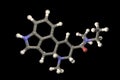 LSD molecule, 3D illustration