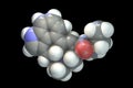 LSD molecule, 3D illustration Royalty Free Stock Photo