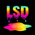 Lsd psychedelic poster design