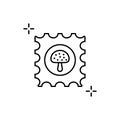 LSD, tablet, mushroom icon. Simple line, outline vector elements of addictive human for ui and ux, website or mobile application Royalty Free Stock Photo