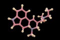 LSD molecule, 3D illustration