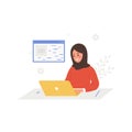 Lsi keyword generation. Latent Semantic Indexing. Key phrases generator. Vector illustration in cartoon style. Arabian