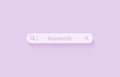 Lsi keyword. Keyword Ranking with search bar. Key phrases generation service. 3d Vector illustration. Selection and