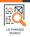 LSI Phrases Search Simple Outline Vector Colorful Icon.