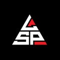 LSP triangle letter logo design with triangle shape. LSP triangle logo design monogram. LSP triangle vector logo template with red Royalty Free Stock Photo