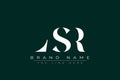 LSR abstract letter logo design Royalty Free Stock Photo