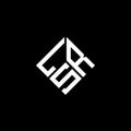 LSR letter logo design on black background. LSR creative initials letter logo concept. LSR letter design