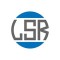 LSR letter logo design on white background. LSR creative initials circle logo concept. LSR letter design