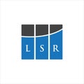 LSR letter logo design on WHITE background. LSR creative initials letter logo concept. LSR letter design