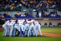 LSU Baseball Huddles